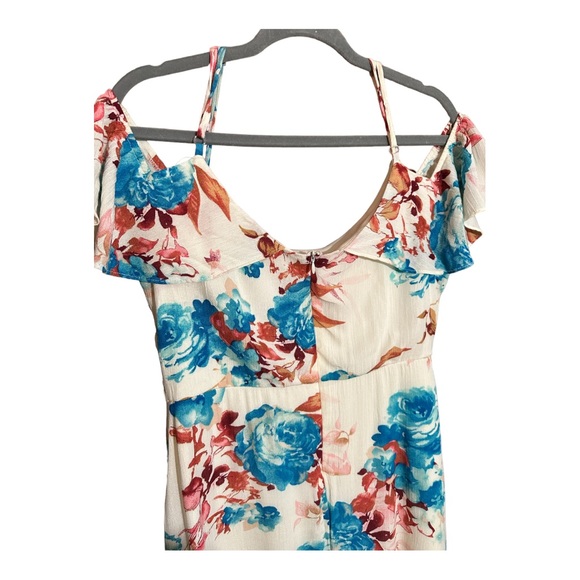GYPSIES & MOONDUST Western spaghetti strap cold shoulder floral print dress - Picture 6 of 13